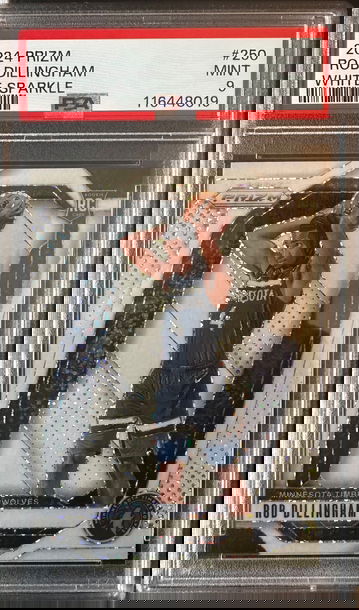 2024-25 Panini Prizm Rob Dillingham WHITE SPARKLE PRIZM RC #250 SP PSA 9 Pop. 1!