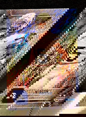 2025 Bowman University Chrome  Adrian Norton  Shimmer Refractor SP #88  1st  Akron