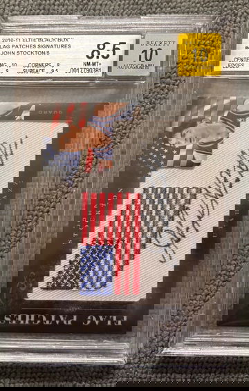 2010 Black Box Elite Flag patch BGS 8.5 John Stockton