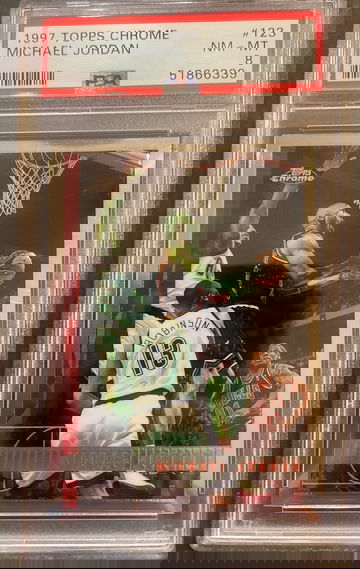 1997 Topps Chrome Michael Jordan #123 PSA 8