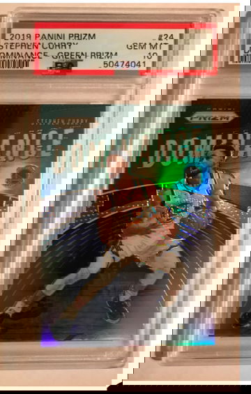 2019 Prizm Stephen Curry Dominance green Prizm 