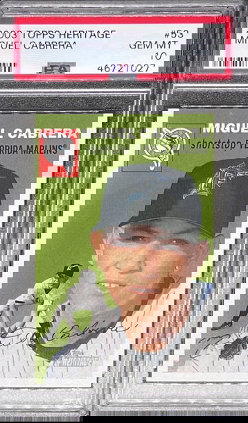 2003 Topps Heritage #53 Miguel Cabrera PSA 10