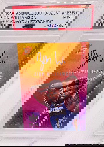 2019-20 COURT KINGS FRESH PAINT ZION WILLIAMSON /75 *SSP Psa 9