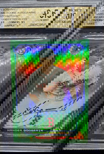 Xander Bogaerts 2014 Bowman Chrome Green Refractor Rookie Auto /20