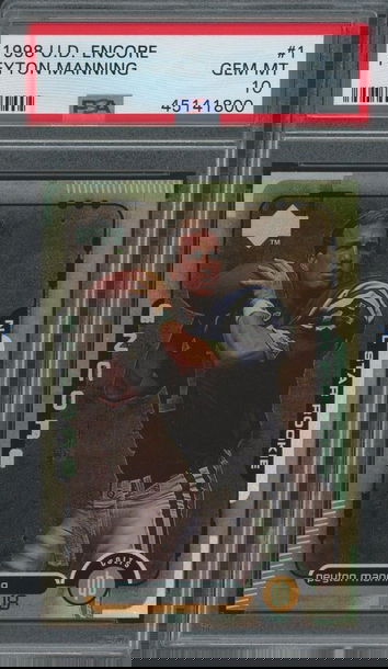 1998 Upper Deck Encore UD Peyton Manning PSA 10 #1 Refractor Prizm