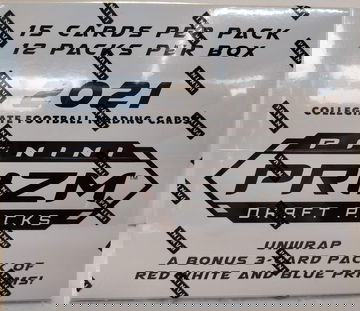 2021 Panini Prizm Draft Picks Football Factory Sealed Cello Fat Pack Box  36 Red White Blue Prizms Per!!   