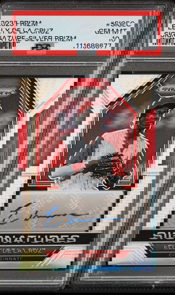 Elly De La Cruz 2023 Panini Prizm Silver Refractor RC Autograph PSA 10 Gem Mint