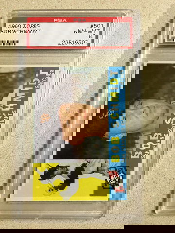 1960 Topps #501 Bob Schmidt PSA 8 NM-MT GIANTS