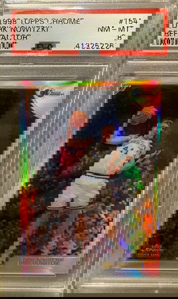 1998 Topps Chrome Dirk Nowitzki RC Refractor PSA 8