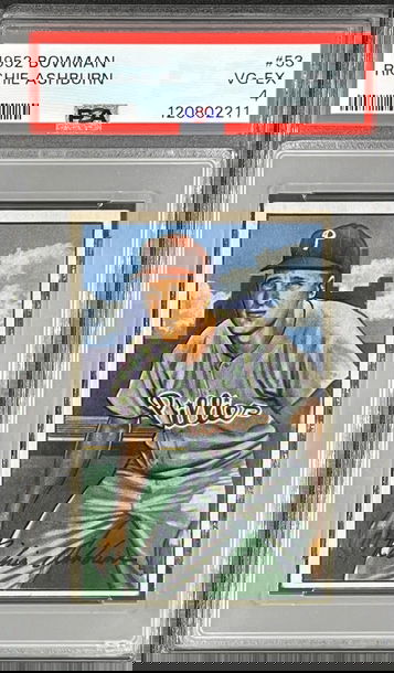 1952 Bowman baseball # 53 Richie Ashburn PSA 4