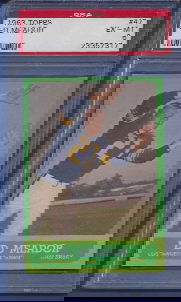 1963 Topps #47 Ed Meador RC PSA 6 (BillsGridironGreats)