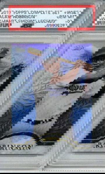 2017 TOPPS COMPLETE SET WALMART CHROME LEGENDS JACKIE ROBINSON PSA 10 LOW POP