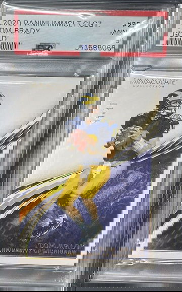 #/10 Gold TOM BRADY 2020 IMMACULATE COLLECTION GOLD Prizm SP Holo PSA 9 Mint #25