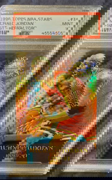 1996 Topps NBA Stars Michael Jordan Refractor PSA 9 Mint