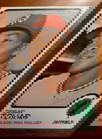 1973 TOPPS CESAR TOVAR #405, NM-MT, HIGH GRADE