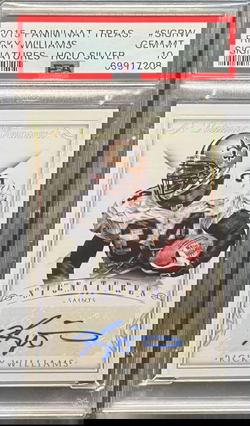 Ricky Williams 2015 Nat. Treasures Auto /15 PSA 10