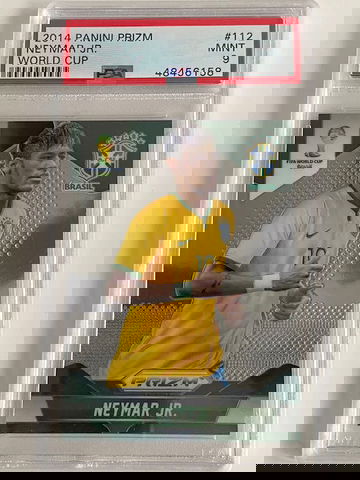 2014 PANINI PRIZM WORLD CUP #112 NEYMAR JR 1ST YEAR BRAZIL PSA 9 MINT