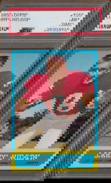 1963 Topps 155 Larry Wilson RC Rookie Card St. Louis Cardinals PSA 7 Near Mint NM