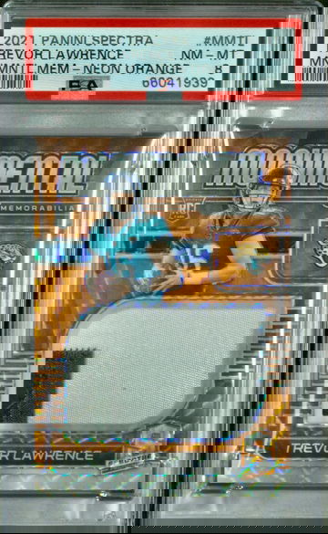 2021 Panini Spectra TREVOR LAWRENCE Monumental Neon Orange 4/10 PSA 8 NM-MT SP