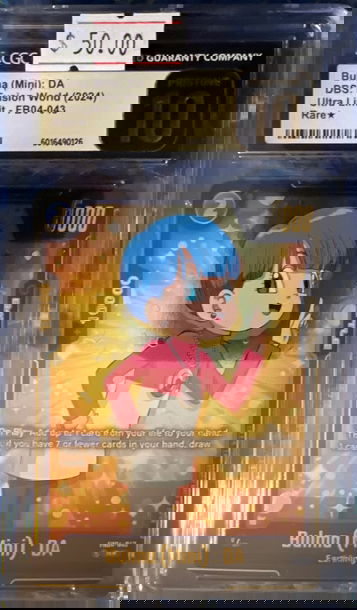 Bulma (Mini): DA 2024 Bandai DBS: Fusion World Ultra Limit - FB04-043 Rare* CGC 10 Pristine