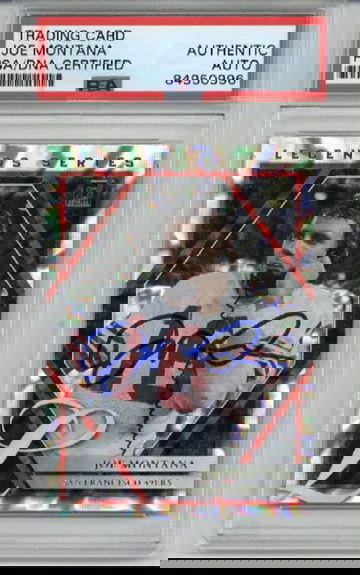 JOE MONTANA SIGNED AUTO 2021 PANINI DONRUSS LEGENDS SERIES #LS2 49ERS PSA/DNA