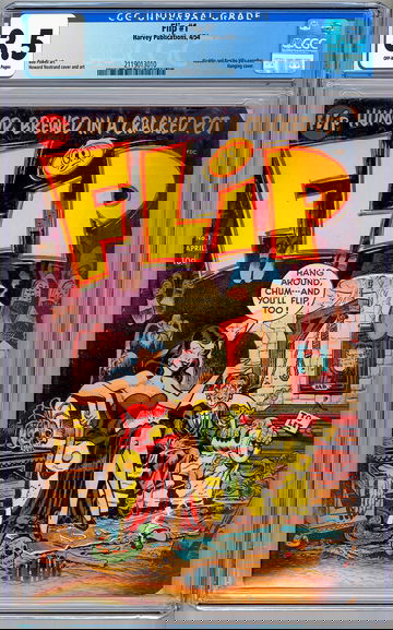 FLIP #1 CGC 3.5 CLASSIC GA PRE-CODE HORROR-SATIRE *HANGING COVER* HARVEY 1954