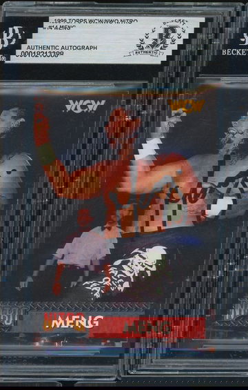  Meng (Haku) Autograph 1999 Topps WCW nWo Nitro Auto Signed Card Beckett BAS wwe