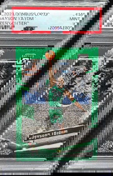 2023 Donruss Optic Jayson Tatum Green Glitter PSA 9 /77