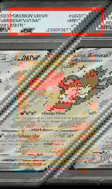 2023 Pokemon Sword and Shield Crown Zenith Simisear Vstar #GG37 PSA 9