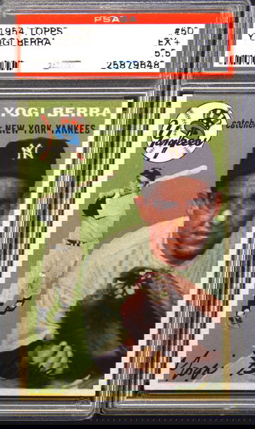 1954 Topps #50, Yogi Berra PSA 5.5 EX+ Centered