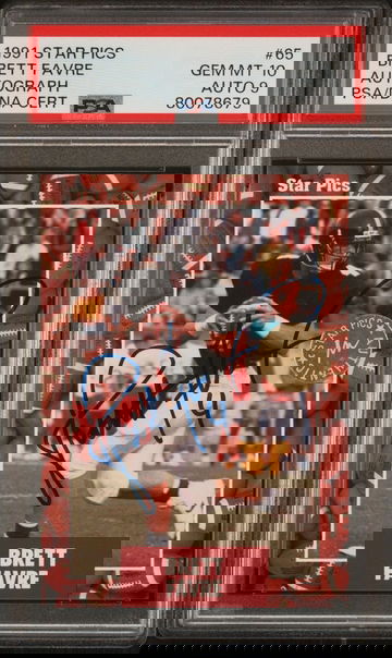 1991 Star Pics #65 Brett Favre RC Autograph PSA 10 Gem Mint Auto 9