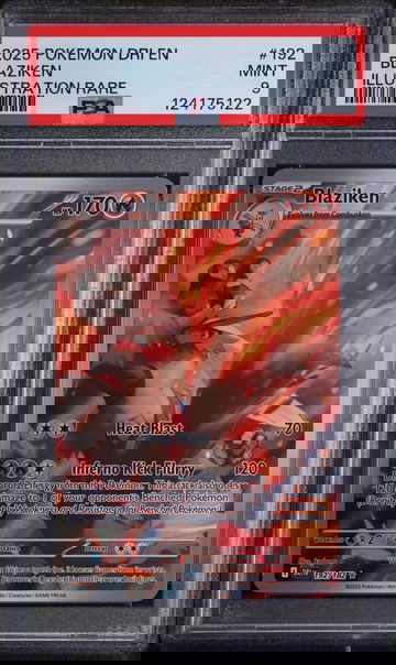 2025 Pokemon Destined Rivals Illustration Rare Blaziken #192 PSA 9