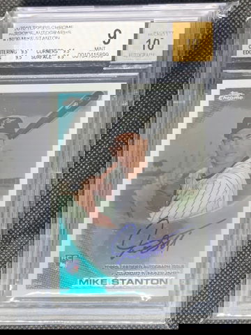 2010 Topps Chrome Mike Giancarlo Stanton Rookie BGS 9/10 Mint