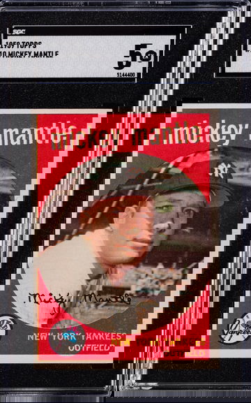 1959 Topps Mickey Mantle #10 SGC 5