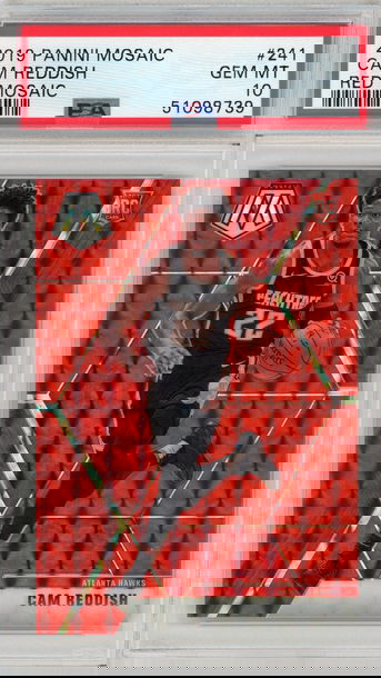 2019-20 Mosaic #241 Cam Reddish Red Mosaic RC PSA 10 SP Hawks