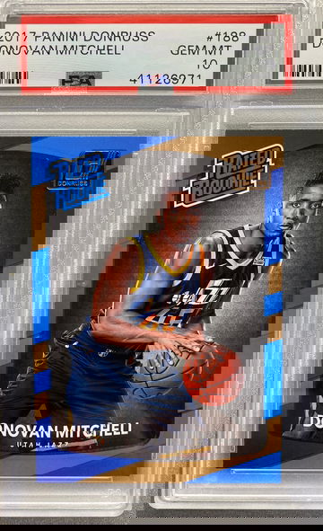 DONOVAN MITCHELL 2017 DONRUSS RATED ROOKIE PSA 10 GEM MINT 