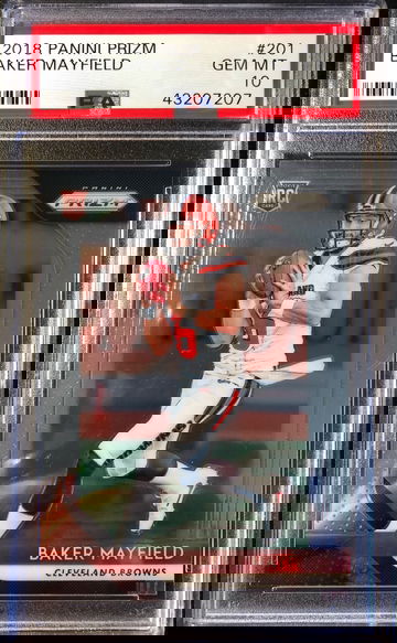Baker Mayfield 2018 Panini Prizm PSA 10 #201 Rookie card RC