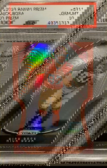 2019 PANINI PRIZM NICK BOSA RED RETAIL PRIZM #311 PSA 10 GEM MINT