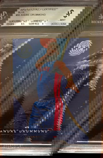 2012-13 Totally Certified Andre Drummond Blue Parallel Rookie /299 BGS 9