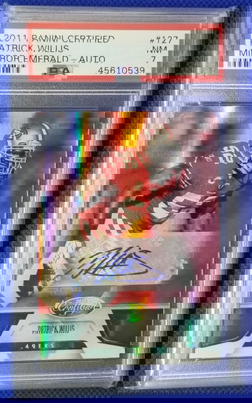 2011 Patrick Willis Mirror Emerald Auto PSA 7 numbered /5 49'ers