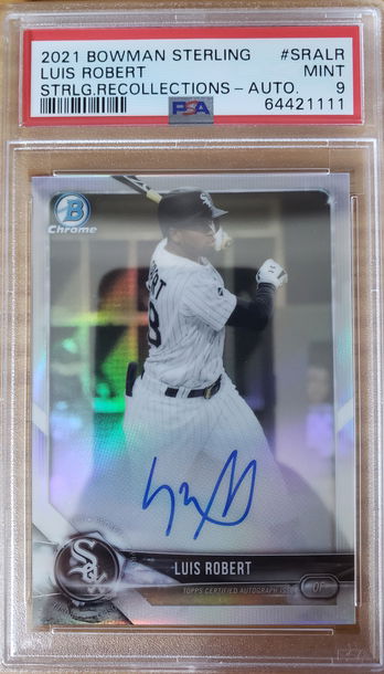 2021 Bowman Sterling Baseball - Luis Robert Refractor Auto 20/50! PSA 9!