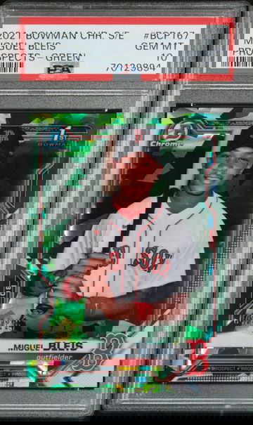 2021 Bowman Chrome Sapphire Edition Green Miguel Bleis /125 RC PSA 10 Gem Mint