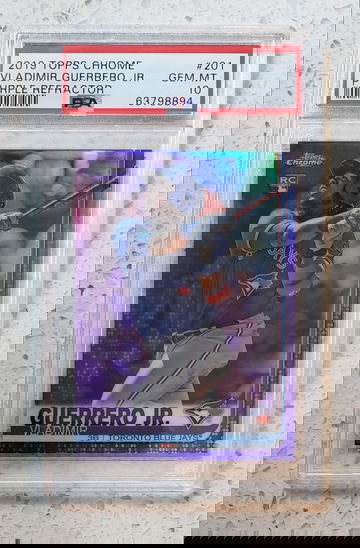 2019 Topps Chrome Purple Refractor #/299 Vladimir Guerrero Jr. Rookie PSA 10 GEM MINT!
