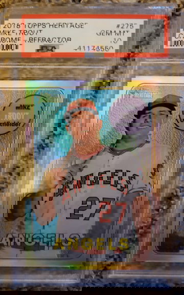 2018 Heritage refractor Mike Trout PSA 10