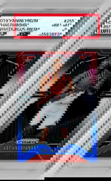 2019-20 Prizm Red White Blue Rui Hachimura PSA 8