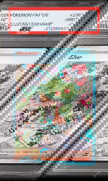 2024 Pokemon #236/091 Clive Special Illustration Rare PSA 9