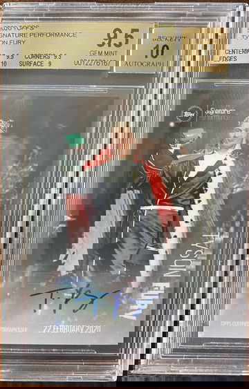 Tyson Fury 2020 Topps Signature Performance Autograph BGS 9.5/10