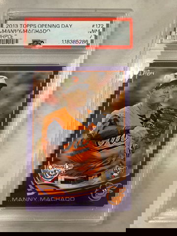 2013 topps opening day Purple Manny Machado 