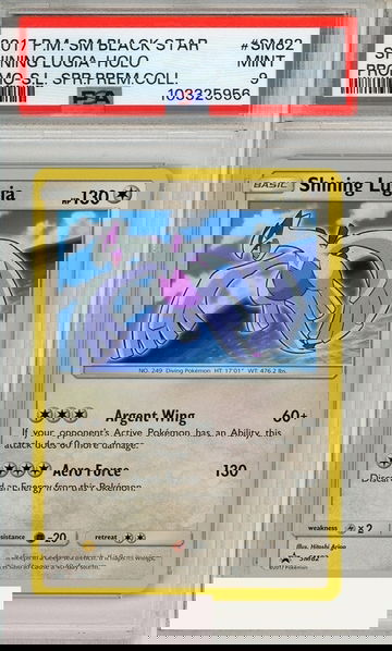 2017 POKEMON SM BSP SHINING LUGIA HOLO #SM82 SL SPR PREM COLL PSA 9 MINT