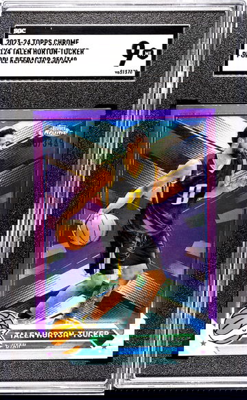 2023-24 Topps Chrome Purple Refractor Talen Horton-Tucker #124 /349 SGC 9